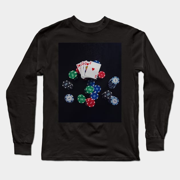 royal flush Long Sleeve T-Shirt by 1STunningArt